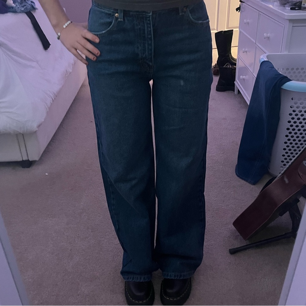 pull and bear wide leg jeans